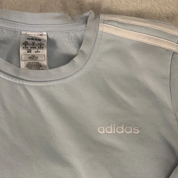 Adidas Women’s Sky Blue Crewneck Sweater - Picture 2 of 3